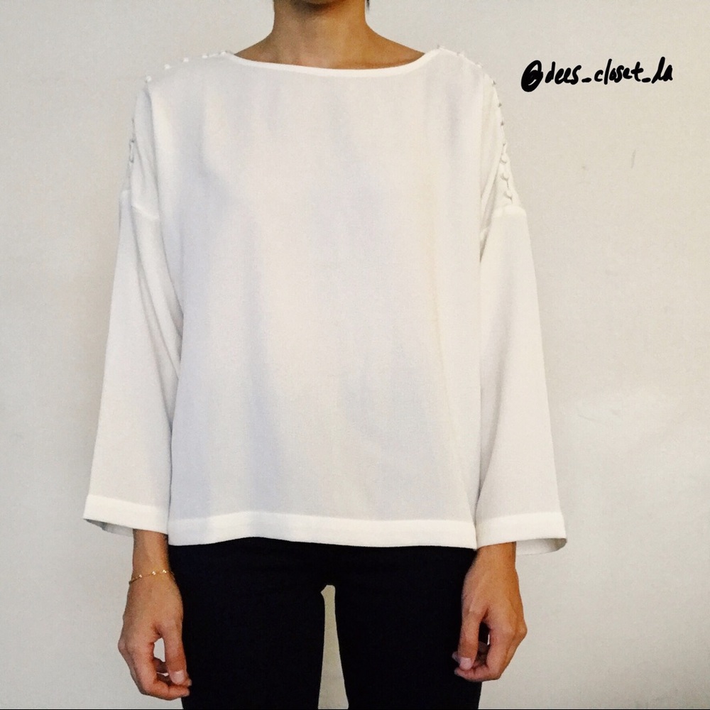 Madewell Crepe Button-Shoulder Top